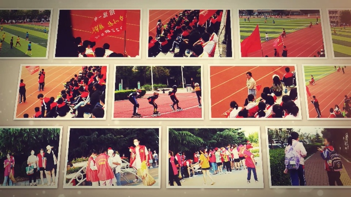 复古干净简洁照片展示照片墙多图片汇聚