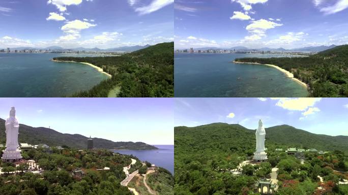 航拍岘港海滩观音2