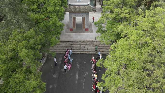 三湖书院 学堂私塾 历史建筑 航拍