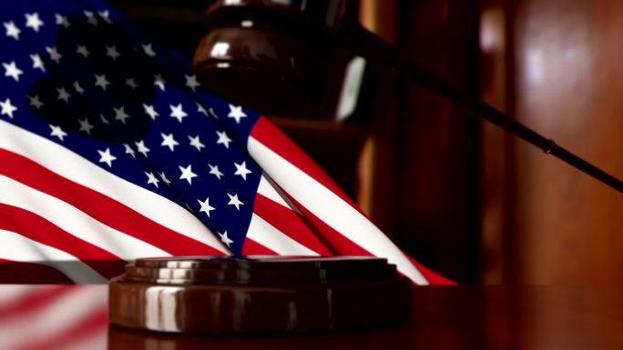 美国国旗评委会法院法槌美国国旗法律