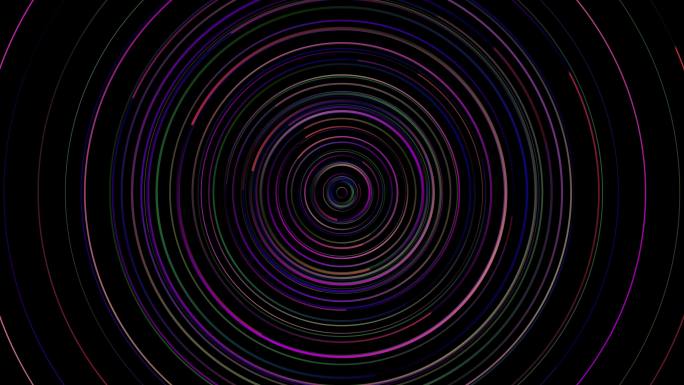抽象动画背景星轨彩色粒子拖尾线条旋涡旋转