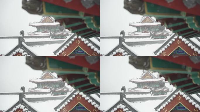 老君山金顶雪景