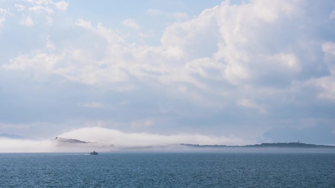 海面鸟瞰图海面航拍美景波光粼粼