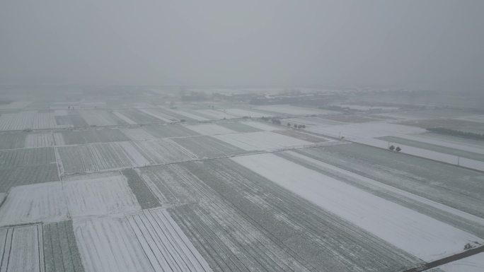 长江中下游雪景航拍风光