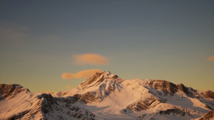 雪山星空日出延时