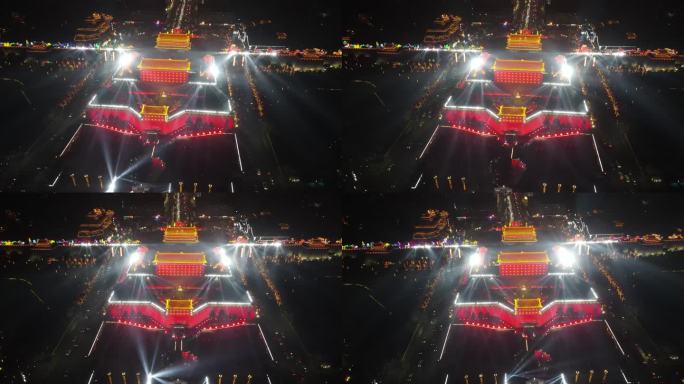 西安南门城墙过年花灯表演14
