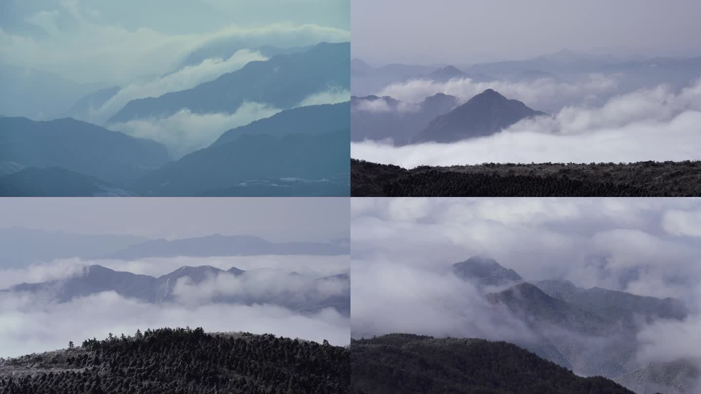 实景拍摄云雾云海流云自然风光4k视频