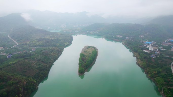 航拍祖国绿水青山