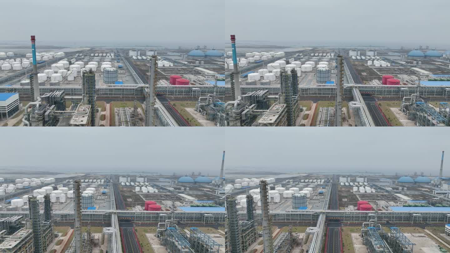 中科炼化航拍 炼油厂化工厂