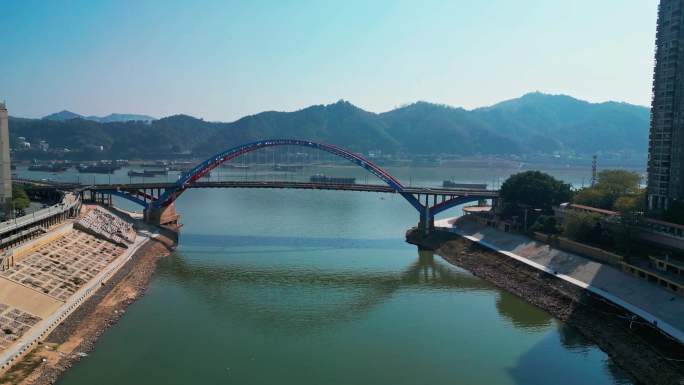 梧州城市桥梁万秀区风光