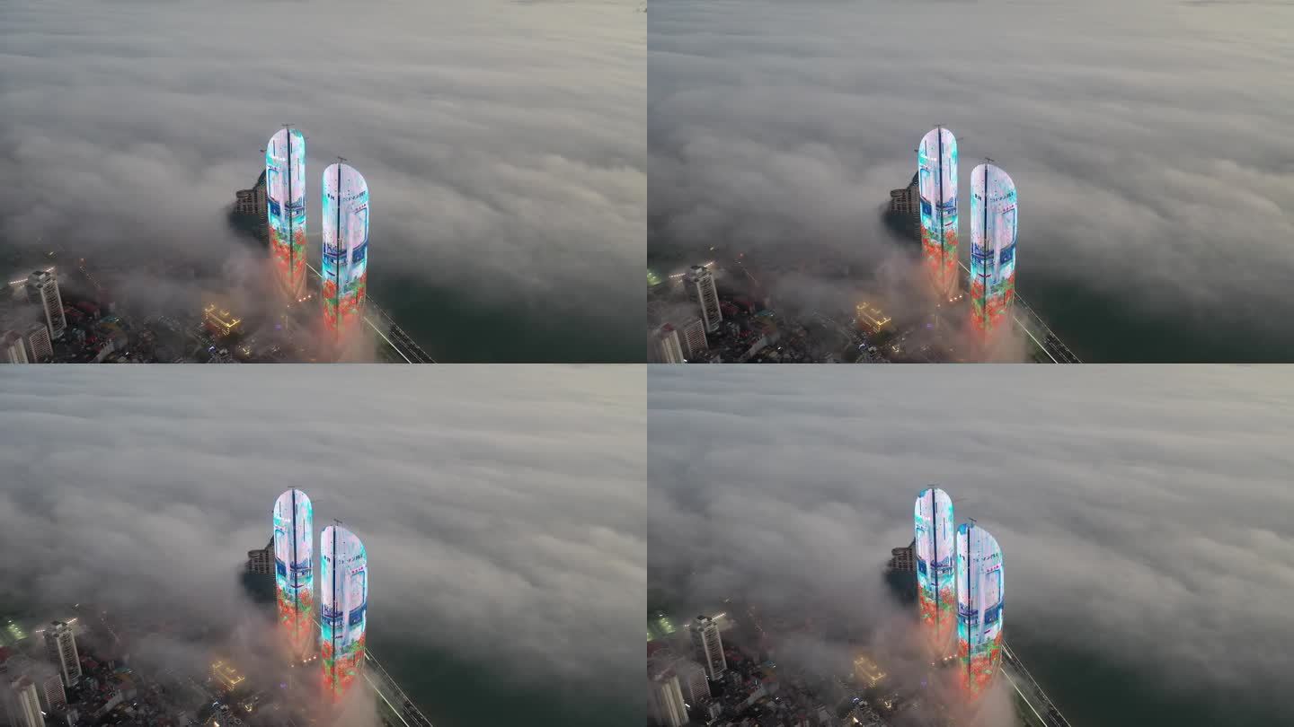 2023年厦门第一场平流雾 双子塔