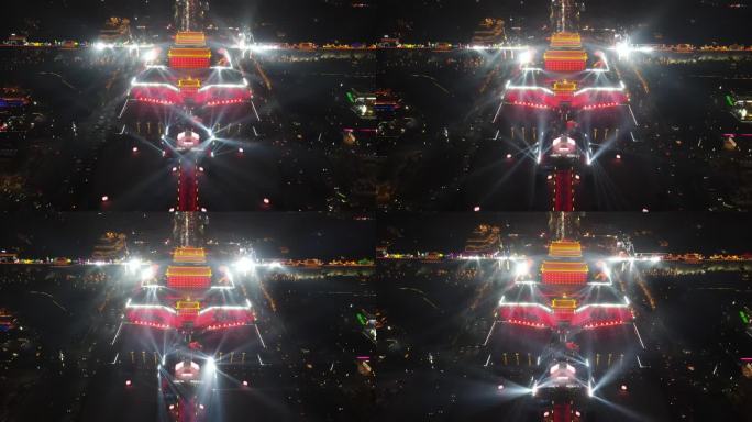 西安南门城墙过年花灯表演12