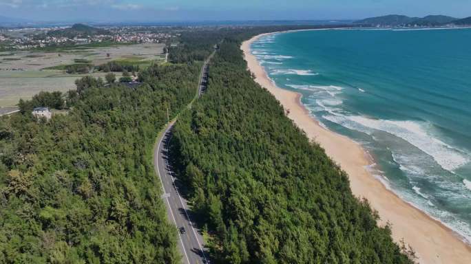 海边的景观公路、海湾航拍素材（4K）