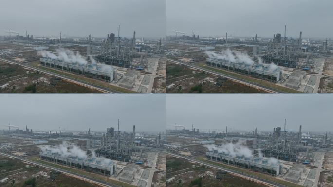 中科炼化航拍炼油厂化工厂