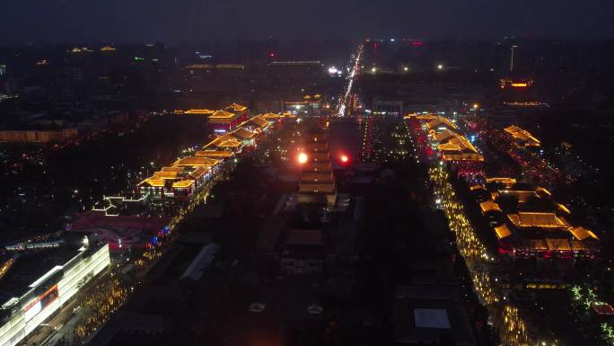 2023年西安大唐不夜城新年灯会灯光秀