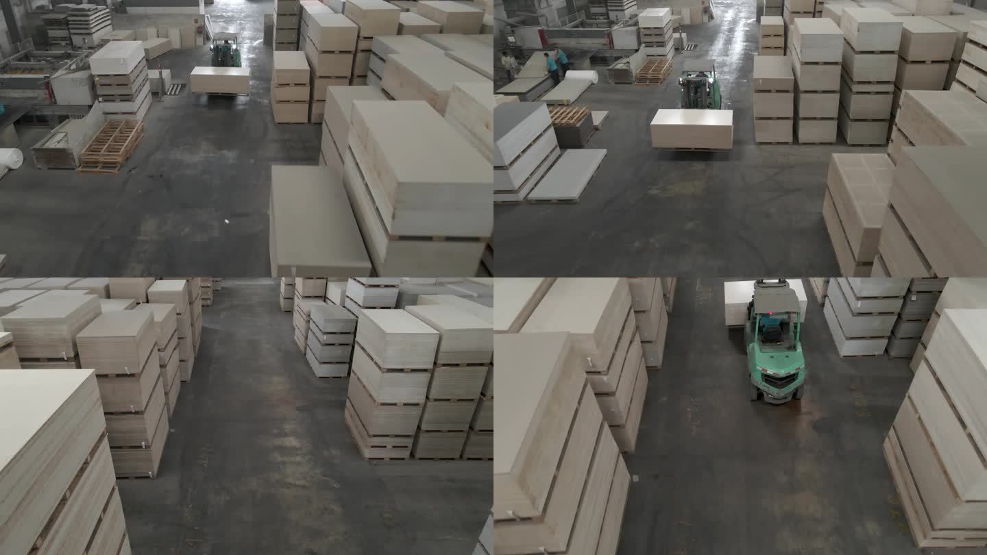 工业制造 瓷砖生产车间 工人作业