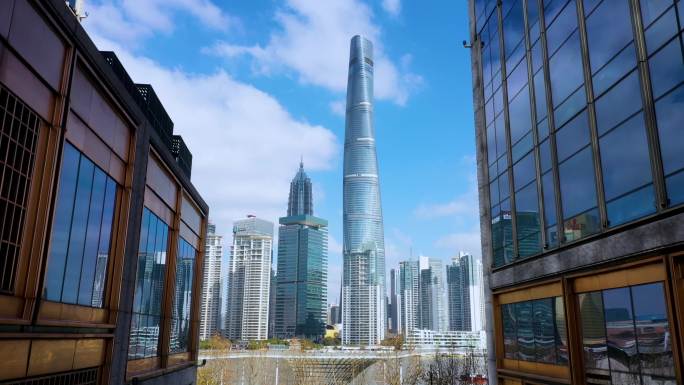 上海中心大厦4K视频上海陆家嘴视频素材