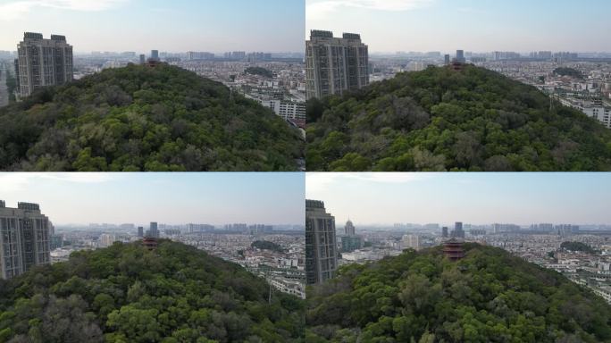 佛山顺德大良凤鸣公园航拍全景