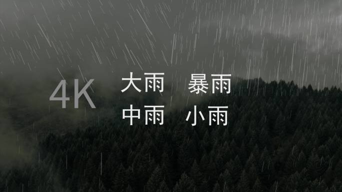 4K雨【原创➕带通道】多款下雨素材