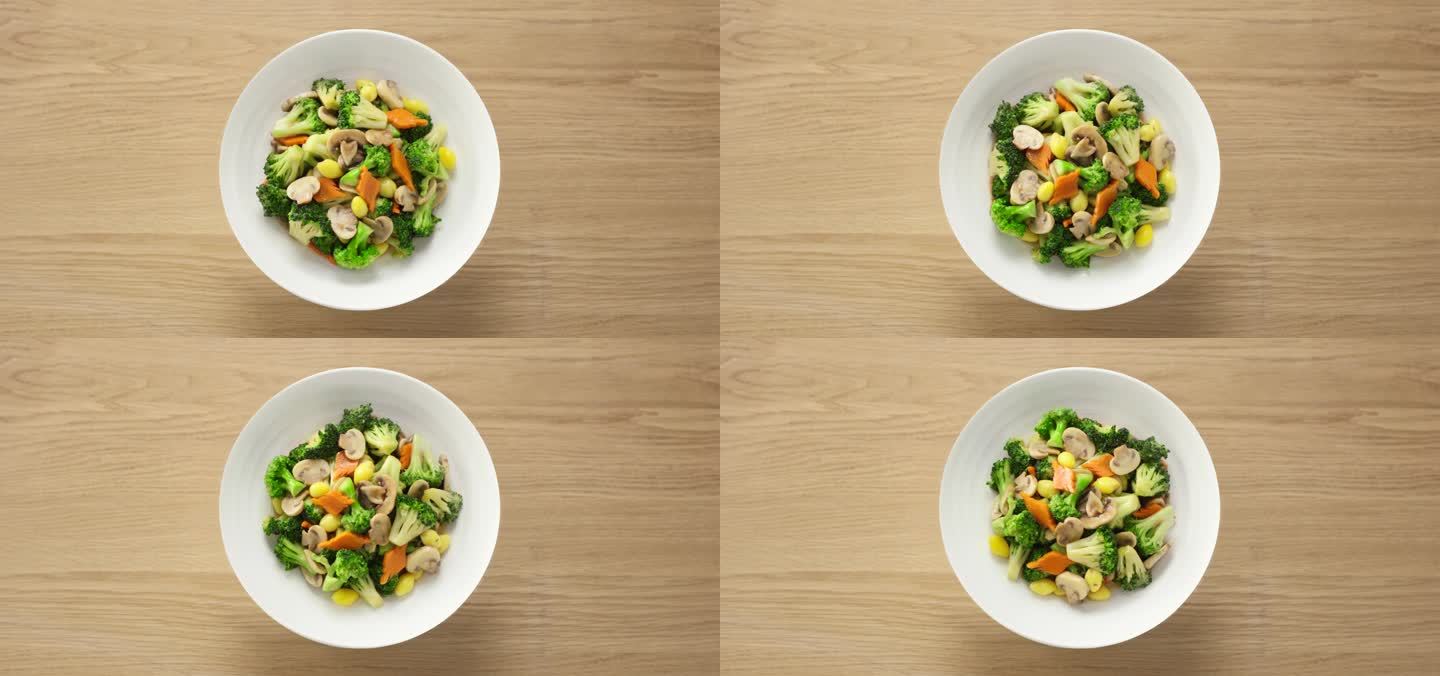 西兰花口蘑 低脂高蛋白营养健身菜