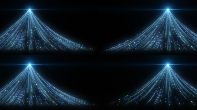 蓝色科技光线粒子汇聚