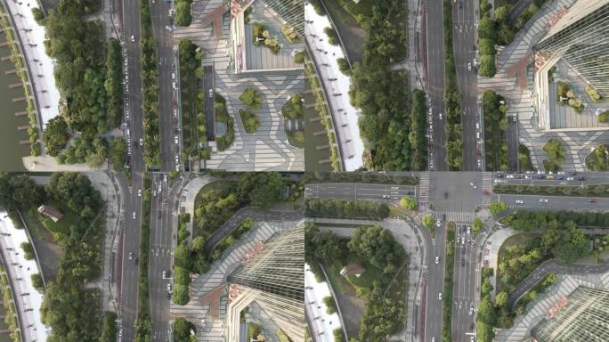 城市航拍 繁华都市 珠三角