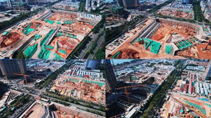 航拍深圳湾超级总部C塔建设进展