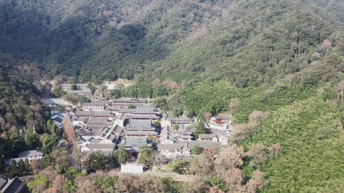 宁波天童寺航拍4K视频