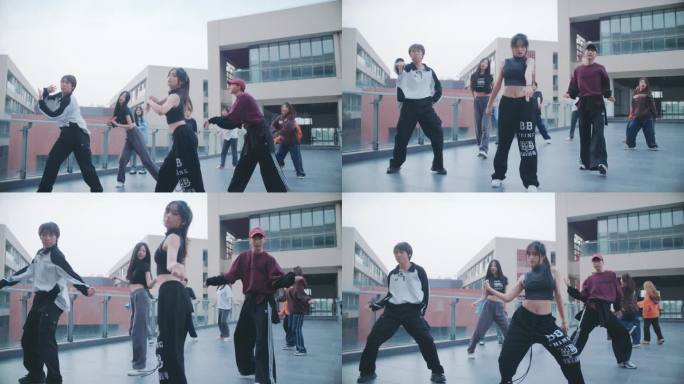 【4K】大学舞蹈社团美女领舞排练