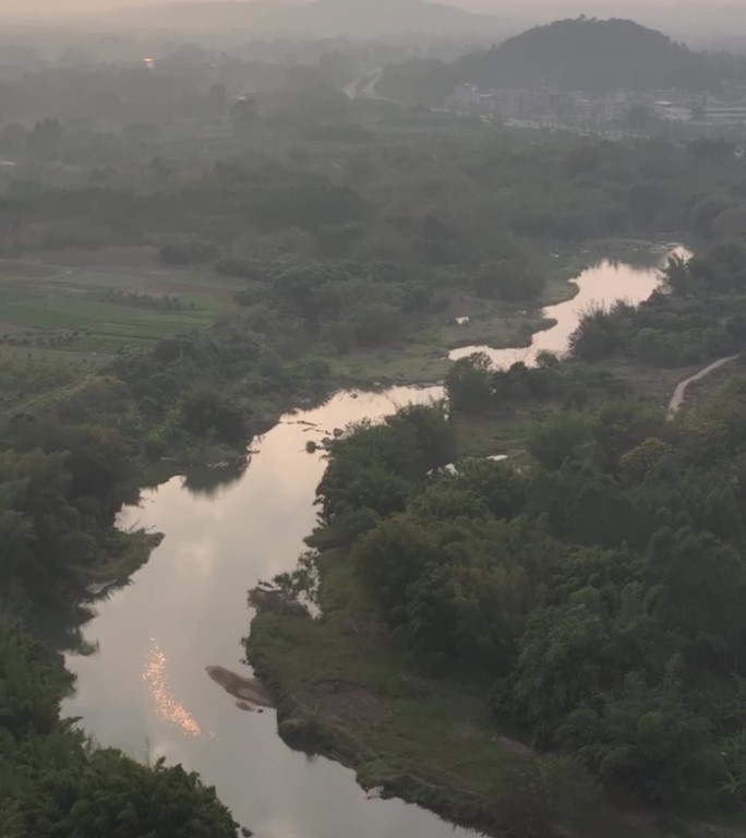 高清竖屏航拍灵山威龙大桥风光