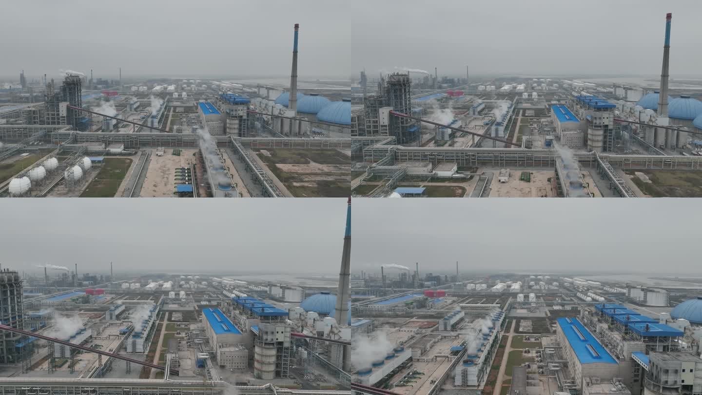 中科炼化航拍 炼油厂化工厂