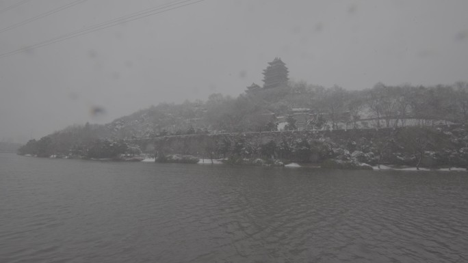 阅江楼雪景