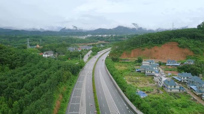 4k高速公路枢纽航拍