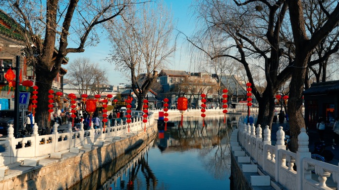 北京胡同过年街景