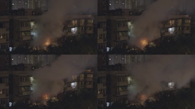 2023年成都锦州花园居民楼失火消防救援