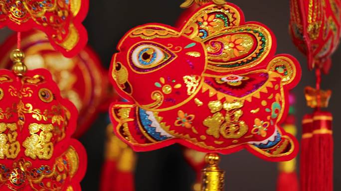 中国兔年装饰挂件中国传统节日