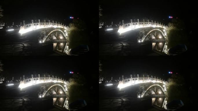 实拍城市夜晚灯桥素材