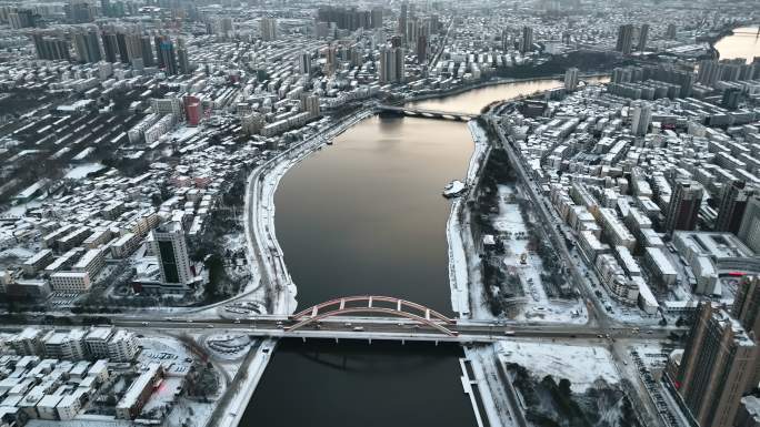 4K河南信阳冬季雪景日出航拍合集