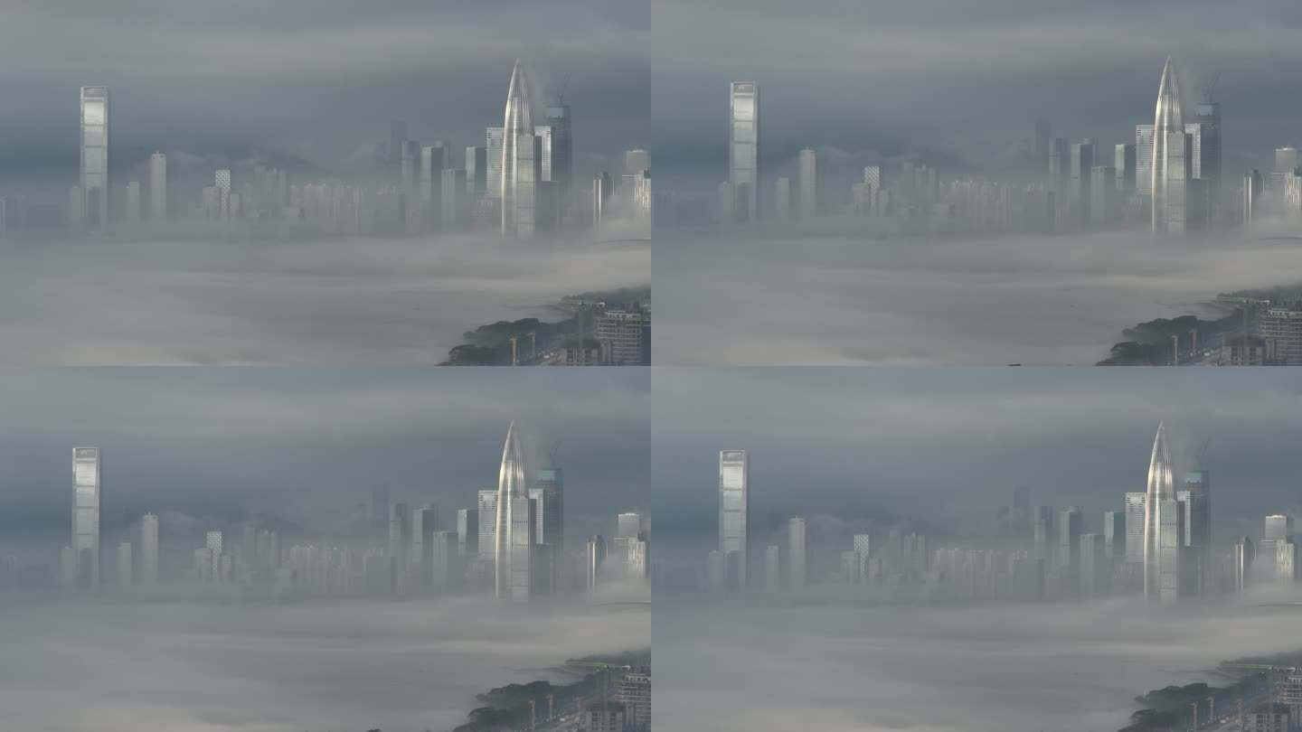深圳南山后海的平流雾