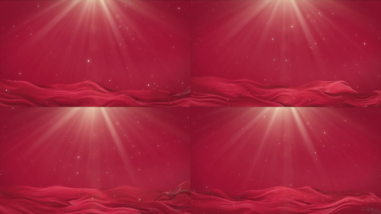 4无限循环红色绸缎视频素材