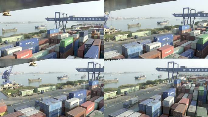 珠江码头 拍摄 集装箱