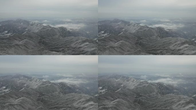 4K雪景延时雾凇航拍