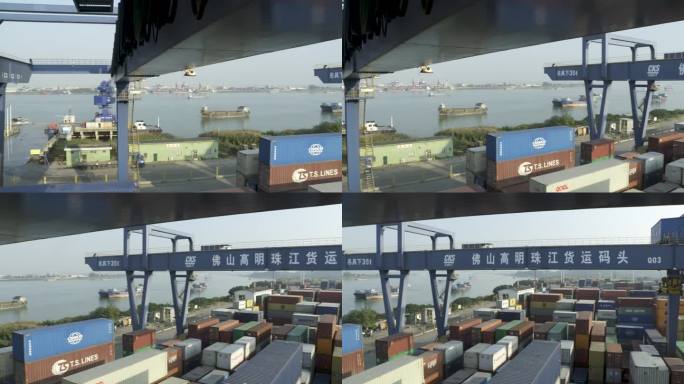 珠江码头 拍摄 集装箱