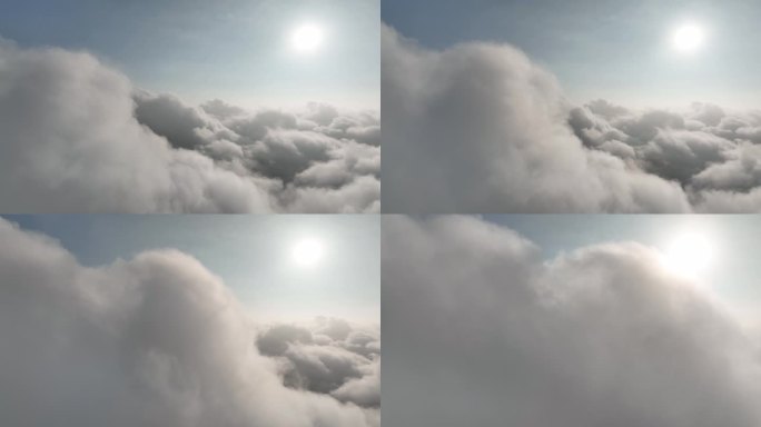唯美意境穿破云层之上坐飞机视觉