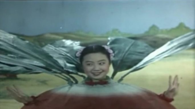 50年代的儿童表演拔萝卜影像