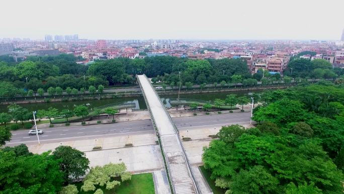 城市航拍 城市规划 临水社区 空镜