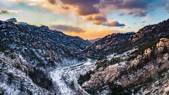 青岛崂山雪景延时