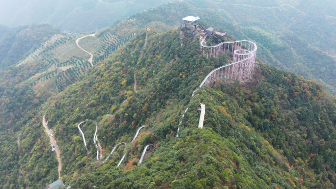 浙江杭州建德官岩山风景区风光航拍合集