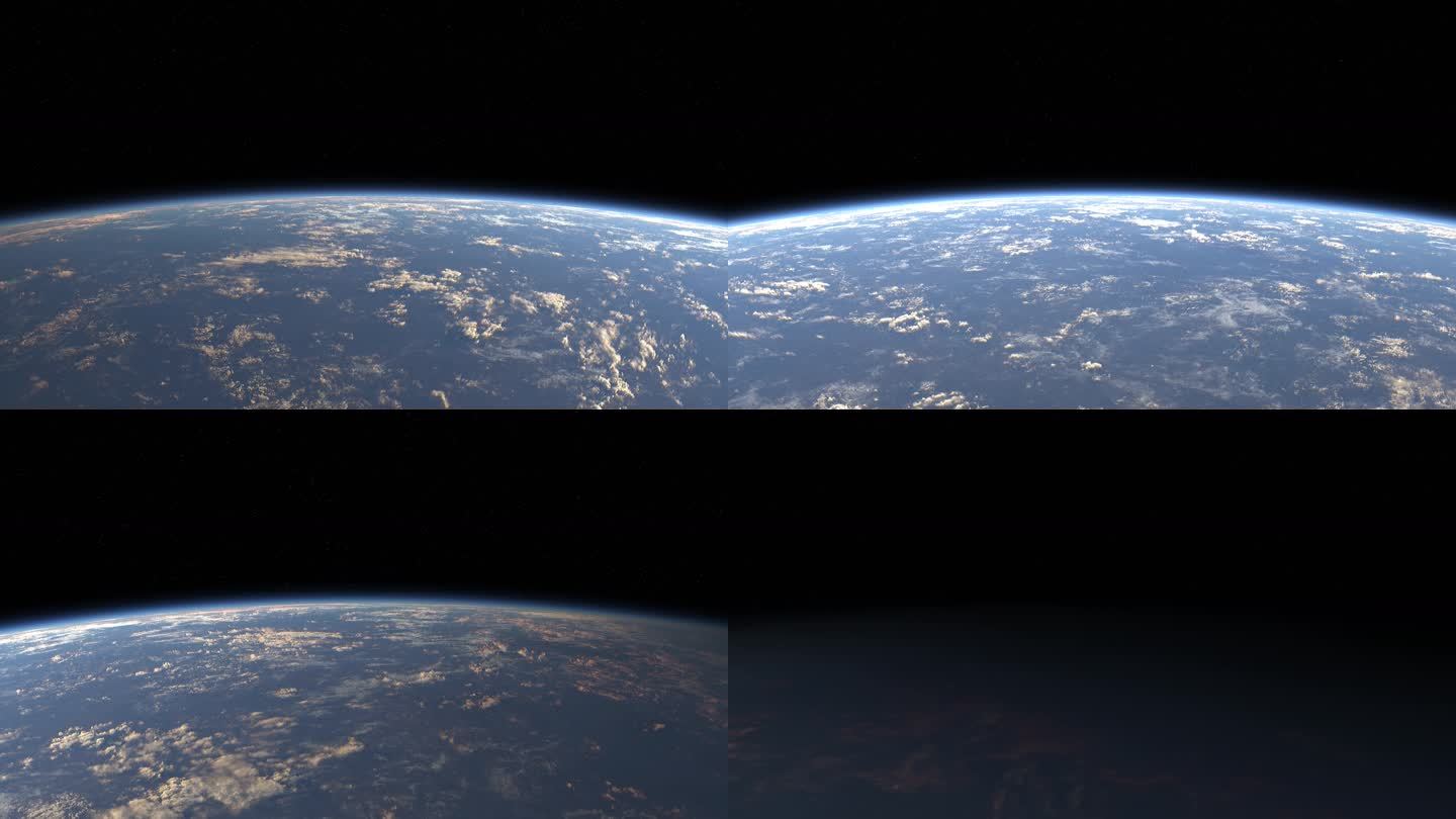 4K太空地球地心引力循环背景视频1