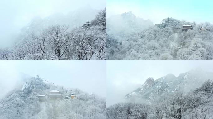 高清4k航拍洛阳老君山